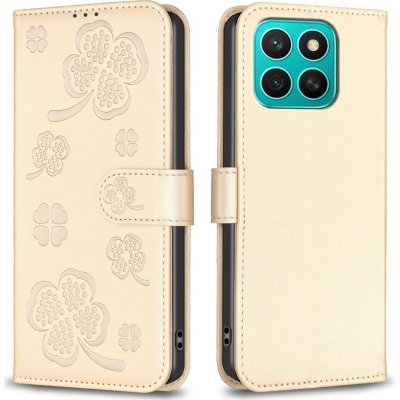 Clover knížkové pouzdro na Honor X8c - zlaté – Zboží Mobilmania