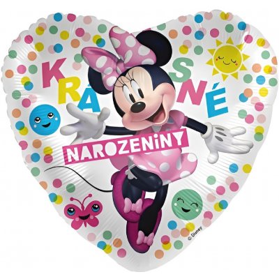 Premioloon Balonek fóliový Minnie Mouse Krásné narozeniny, 43 cm – Zboží Dáma