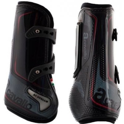 ACAVALLO Šlachové chrániče Opera s bajonetovým zapínáním černá /red 2 – Zboží Dáma