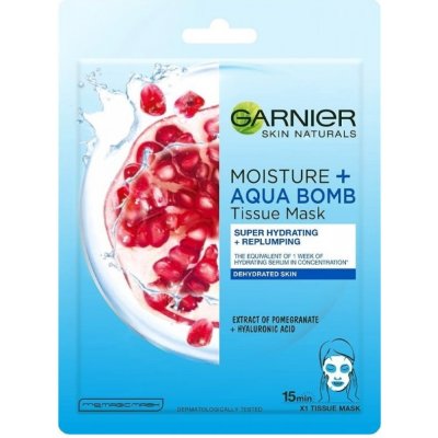 Garnier Skin Naturals Moisture + Aqua Bomb textilní maska 1 ks