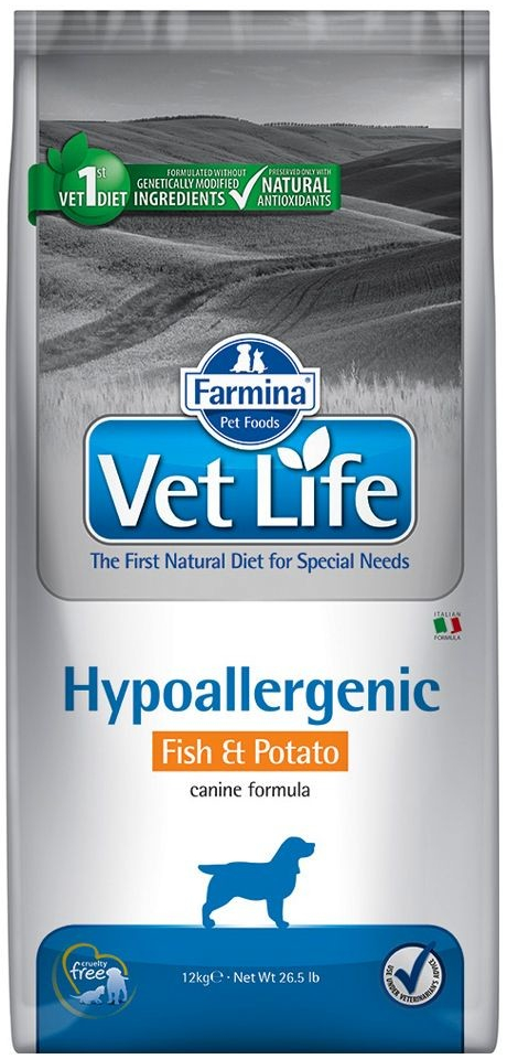 Vet Life Hypoallergenic Fish & Potato 24 kg