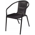 Zahradní ratanové křeslo SPRINGOS BARI černé – Zboží Dáma