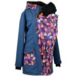 Shara softshellový kabát zimní vsadka se vzorem přední nošení modrý žíhaný/mandalové trojúhelníky – Hledejceny.cz