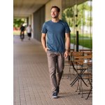 CityZen bavlněné triko pánské AGEN kulatý výstřih modré – Zboží Dáma