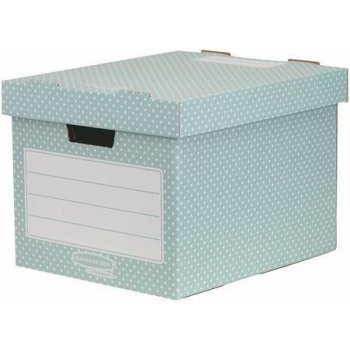 FELLOWES Úložný box Style, zeleno-bílá, karton, 33,3 x 28,5 x 39 cm ,balení 4 ks 147417