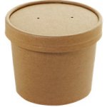EcoObaly Papírová miska EKO na polévku 230 ml kraft s papírovým víčkem – Zboží Mobilmania