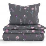 MKLuzkoviny.cz bavlna povlečení Renforcé Vlčí máky tmavě šedé 140x200 70x90 – Sleviste.cz