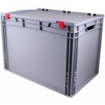 Tavobal 400323 Euro přepravka s víkem 600 x 400 x 420 mm, šedá – Sleviste.cz
