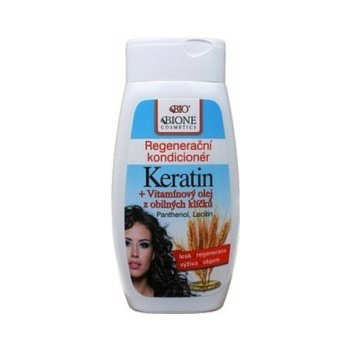 Bione Cosmetics Keratin Grain regenerační kondicionér pro všechny typy vlasů Keratin Panthenol Lecithin Vitamins B1 B2 B6 250 ml