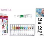 Artix paints barvy na textil 12 ks 12 ml – Zboží Mobilmania