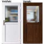 Soft Vchodové dveře 1/2 sklo zlatý dub/bílá pravé 98 x 198 cm – Hledejceny.cz