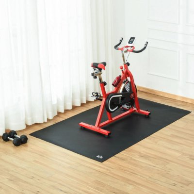 HOMCOM Podložka na podlahu pro fitness zařízení 180 x 90 x0 ,6 cm černá – Zboží Mobilmania