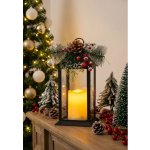 Lucerna MagicHome Vanoce, plast, cerna, 1xLED zluta, 14x14x32.2 cm, 3xAAA – Hledejceny.cz
