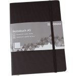 DONAU Zápisník A5 čtverečkovaný černý – Sleviste.cz