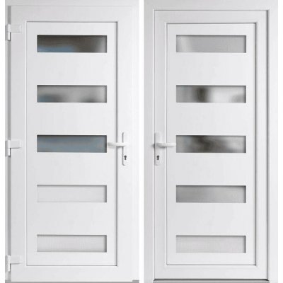 OknaDvereNaMiru.cz Vchodové dveře 6300 bílá / bílá levé otevírání dovnitř 110 x 210 cm – Hledejceny.cz