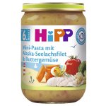 HiPP Příkrm zelenino masový Mini těstoviny s tresky v máslové zelenině 190 g – Zboží Dáma