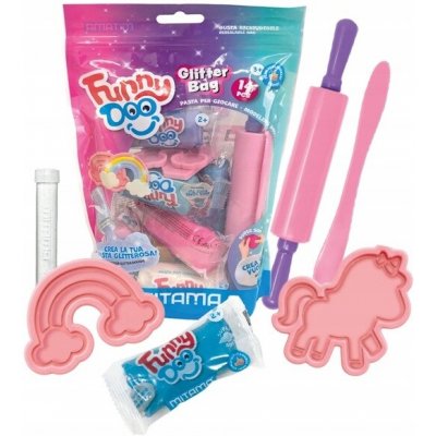 MITAMA Modelína FUNNY DOO, sada „Glitter bag“, + formy + nástroje 63864 – Hledejceny.cz