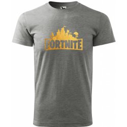 Sablio tričko s potiskem Fortnite Pevnost Desert šedé