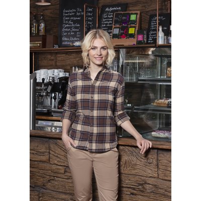 Karlowsky Dámská kostkovaná halenka Urban-Trend sahara – Zboží Mobilmania