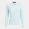 Dámské sportovní tričko G/FORE W polo Nylon 1/4 Zip světle modré