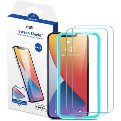 ESR tvrzené Screen Shield iPhone 12 / 12 Pro průsvitné - 2 pack 94562 – Zboží Živě