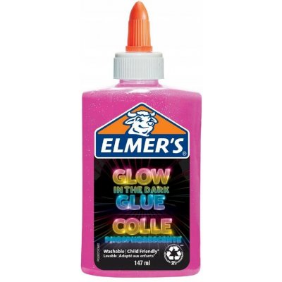 Elmer's Lepidlo Glow in Dark 147 ml růžové – Sleviste.cz