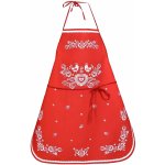Forbyt kuchyňská zástěra FOLK podklad červený 64x76cm – Zboží Dáma Forbyt kuchyňská zástěra FOLK podklad červený 64x76cm – Zboží Dáma
