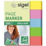Samolepicí záložky, 5x40 lístků, 12x50 mm, SIGEL "Brillant", mix barev – Hledejceny.cz