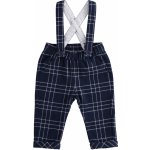 Minibanda Kalhoty s kšandami chlapec modrá kostka – Zboží Mobilmania