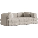 Cosmopolitan Design Béžová sametová rozkládací pohovka Kemi 206 cm – Zboží Dáma