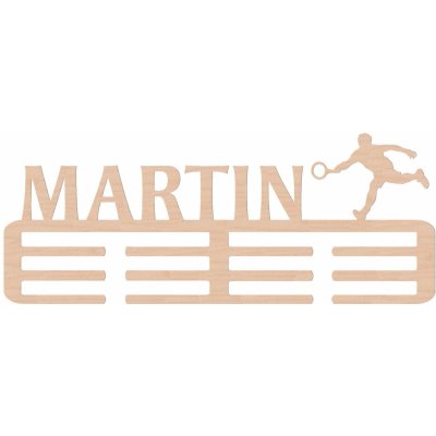 ČistéDřevo Dřevěný věšák na medaile tenis Zvolte Muž – Zboží Dáma