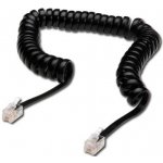 Digitus AK-460101-040-S kabel RJ10 pro telefonní sluchátko, kroucený, 4m, černý – Zboží Mobilmania
