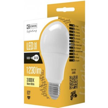 Emos LED žárovka Classic A60 E27 14W Teplá bílá