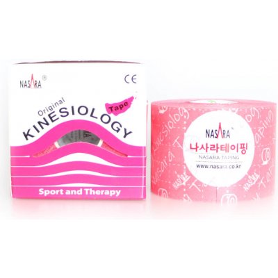 Nasara Plus Kinesiology Tape růžová 5 cm x 5 m – Zboží Dáma