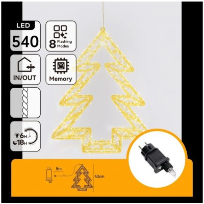 Aigostar B.V. -LED Venkovní ván dekorace 540xLED/6W/230V IP44 teplá bílá 45cm stromek | B10303ADNW – Hledejceny.cz