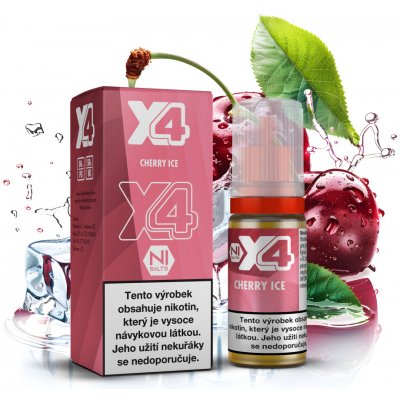 X4 Bar Juice Cherry Ice 10 ml 10 mg – Zbozi.Blesk.cz