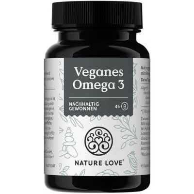 Nature Love Veganské Omega 3 olej z řas 45 kapslí