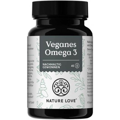 Nature Love Veganské Omega 3 olej z řas 45 kapslí – Hledejceny.cz