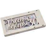 Krabička na peníze, ...NIC NECHCEŠ?, bílé dřevo – Zboží Dáma