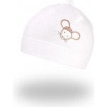 Little Angel DITA Čepice smyk kojenecká obrázek Outlast® Bílá myška – Zboží Dáma