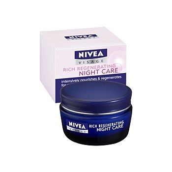 Nivea Visage Aqua Effect výživný regenerační noční krém 50 ml