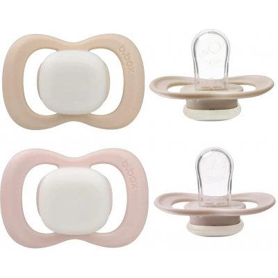 b.box dudlíky silikon Glow blush/latte 2ks – Zboží Dáma