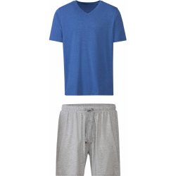 Livergy pánské pyžamo krátké modro béžové