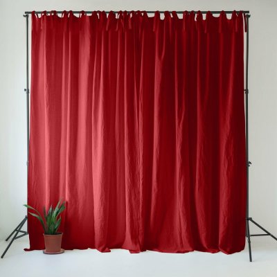 Linen Tales Lava Falls závěs červená – Zboží Mobilmania