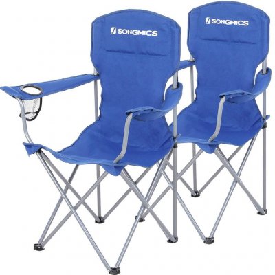 Songmics GCB08BU Kempingová židle skládací sada 2 ks, modrá – Hledejceny.cz