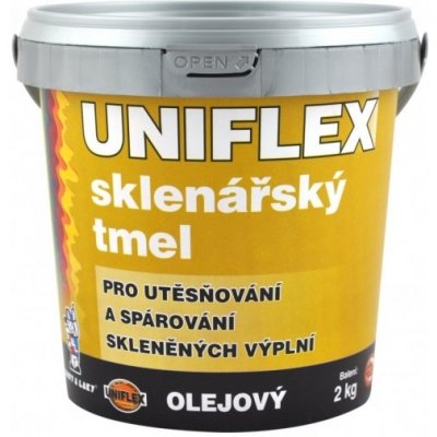 Uniflex sklenářský tmel, přetíratelný, 2 kg