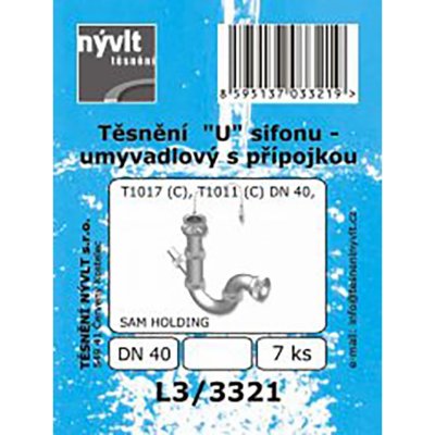 Těsnění U sifonu umyvadlový s přípojkou, 7 ks | Zboží Auto