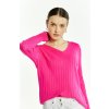 Dámský svetr a pulovr Monnari Svetry a kardigany Dámský svetr s výstřihem do V Růžová