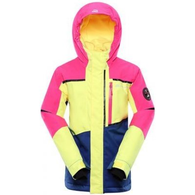 ALPINE PRO Dětská lyžařská bunda s membránou ptx MELEFO nano yellow