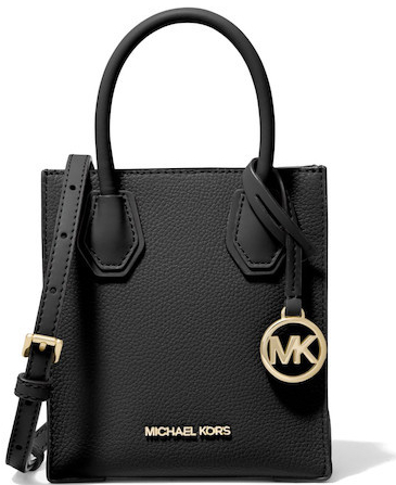 Michael Kors Mercer Extra-Small Pebbled Leather crossbody bag Black